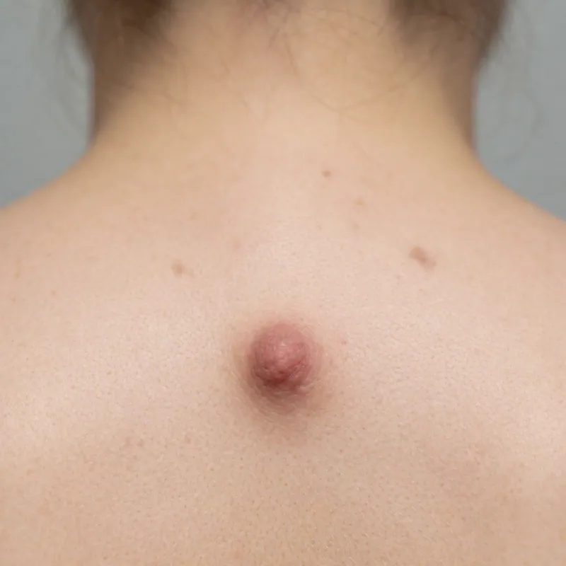 Illustrative image of cyst & lipoma removal — a generated illustration of a typical presentation, not a photograph of a patient